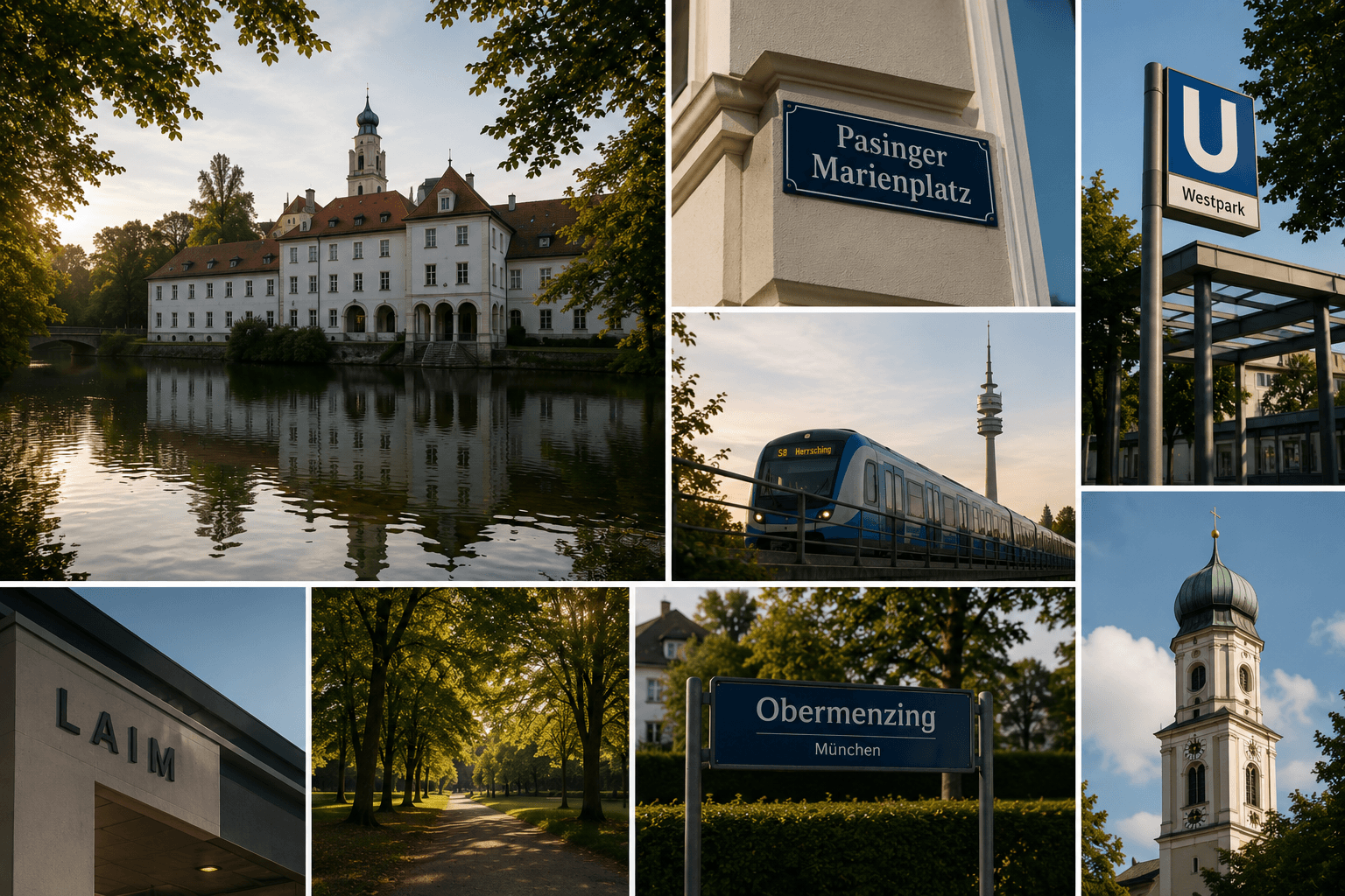 Abendliche Stadtansicht im Münchner Westen